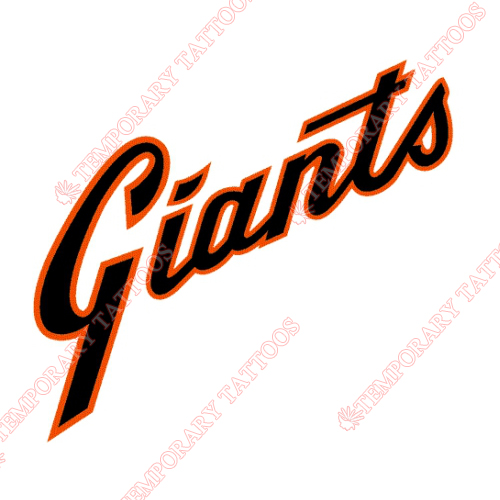 San Francisco Giants Customize Temporary Tattoos Stickers NO.1893